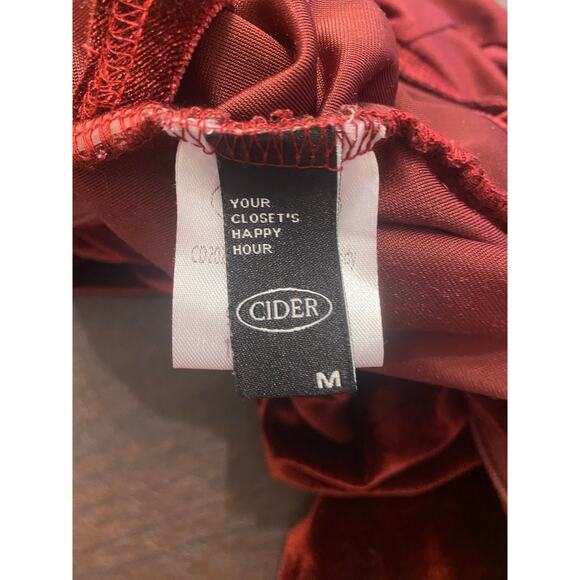 Burgundy Velvet Corset Style Mini Holiday Party Dress Sweetheart Neckline Med - Picture 5 of 9